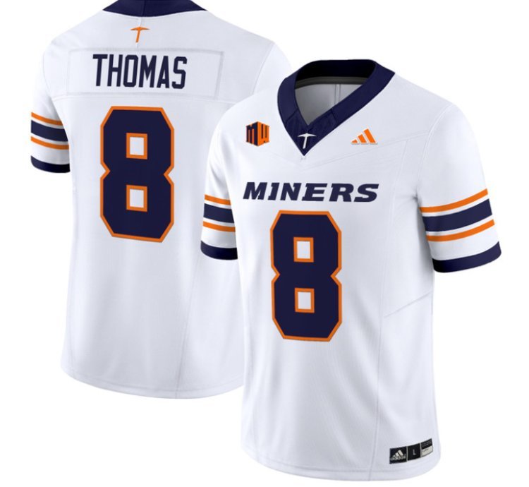 Kam Thomas 8 Utep Miners Football Jersey 2016 Vapor Limited All Stitched