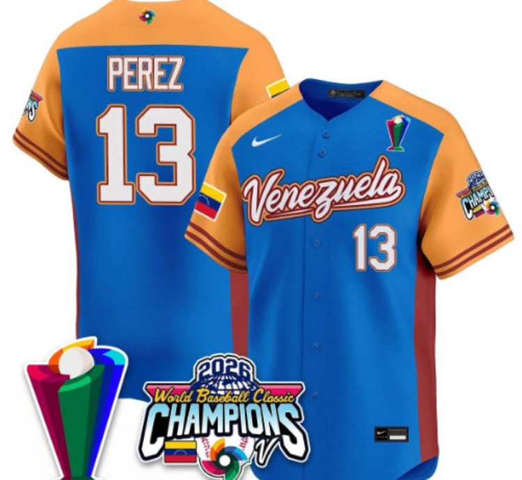 Salvador Perez 13 Venezuela Baseball Jersey 2026 World Baseball Classic Champions Limited Stitched