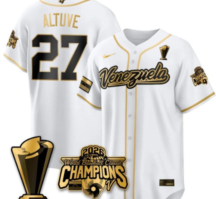 Altave 27 Venezuela Baseball Jersey 2026 World Baseball Classic Champions Limited Stitched