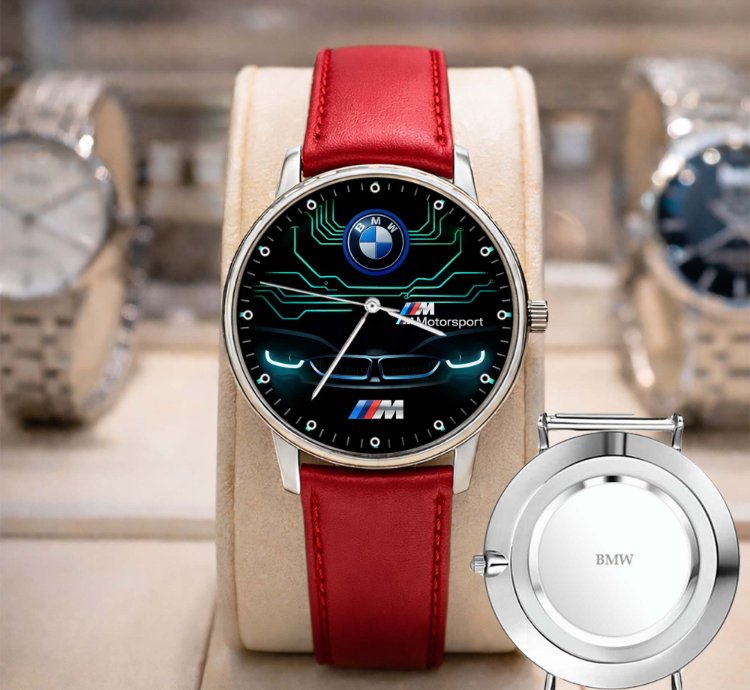Bmw Amg M Power Analog Watch Stainless Steel Sport Metal Watch
