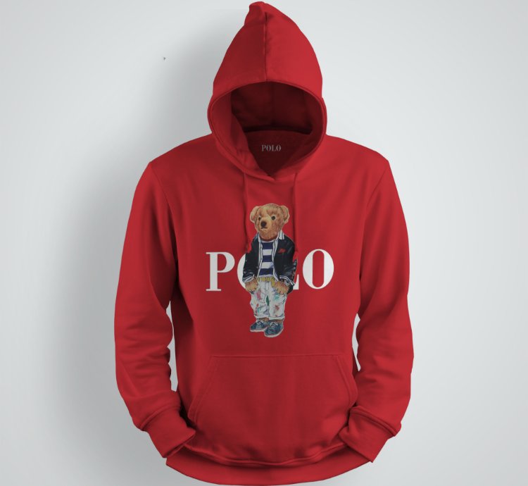 Hoodie Polo Ralph Lauren Polo Bear Fleece Red