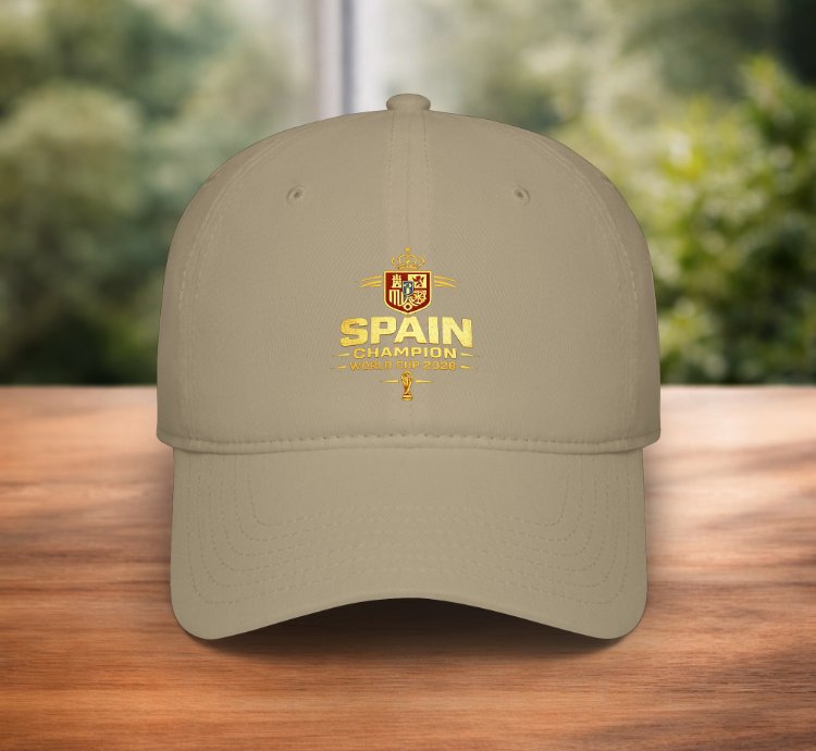 Spain World Cup 2026 Champion Hat Spain Soccer Champions Cap Football Fan Gift Khaki