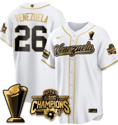 Venezuela 26 Venezuela Baseball Jersey 2026 World Baseball Classic Champions Limited Stitched