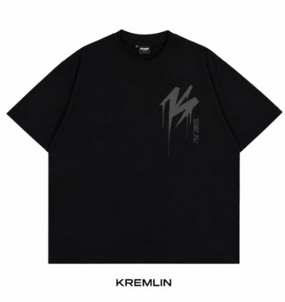 Kremlin Oversized Puff T-shirt Black Crawling