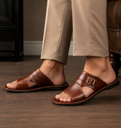 Mens 100 Genuine Cow Leather Sandals