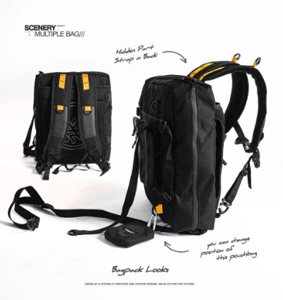 Kremlin Scenery - Multiple Bag 4 In 1 Hand Totebag Backpack Slingbag