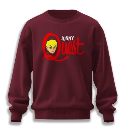 Jonny Quest Vintage Cartoon Sweatshirt Maroon