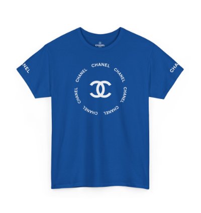 Chanel Logo Circle Blue T-shirt - Size Usa
