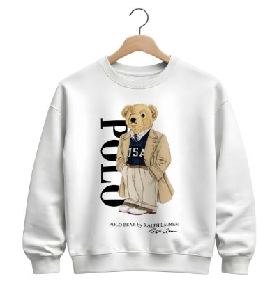 Polo Ralph Lauren Icon Bear Usa Flag Sweatshirt Red