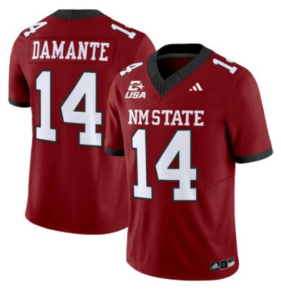 Adam Damante Jersey 14 New Mexico State 2026 Vapor Limited Stitched Crimson