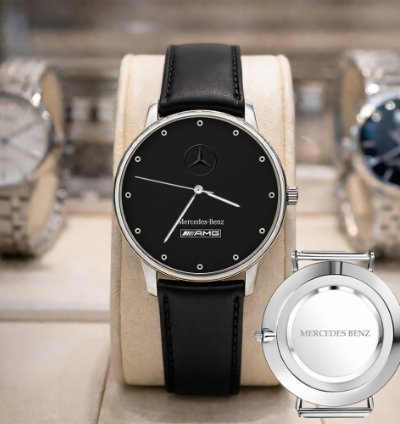 Mercedes Benz Logo Blue Series Sport Metal Watch Mb1