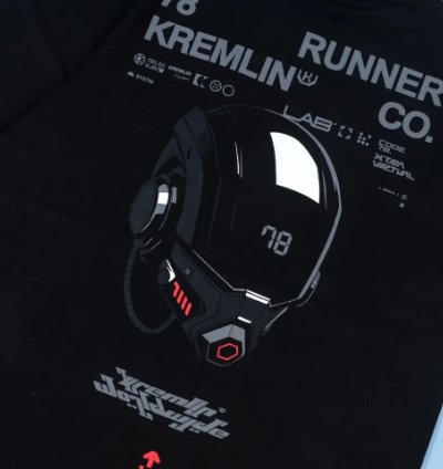 Kremlin Cyber Graphic T-shirt Black Netrun
