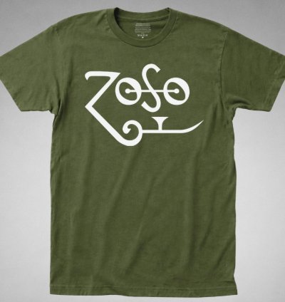 Zoso T-shirt Jimmy Page Plant Zeppelin Robert Classic Rock 70s Vintage Logo Military Tee