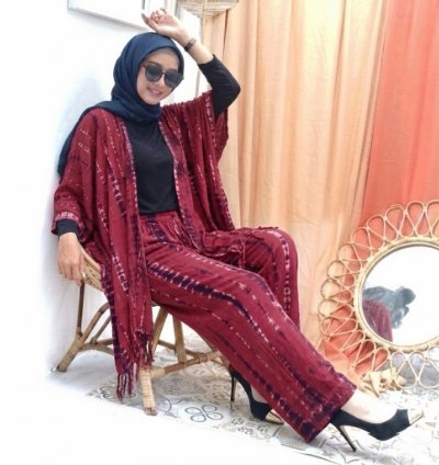 Fringe Cardigan And Palazzo Pants Set