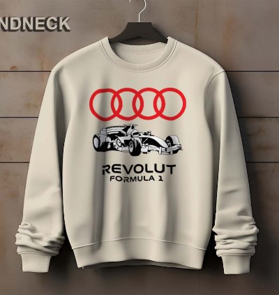 Audi F1 Car Logo Sweatshirt Elegant Design Us Size
