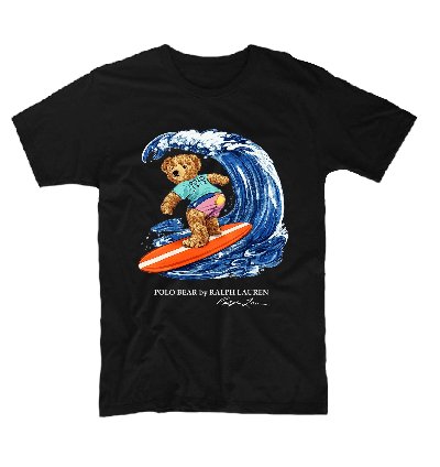Polo Bear Surfing Beach T-shirt