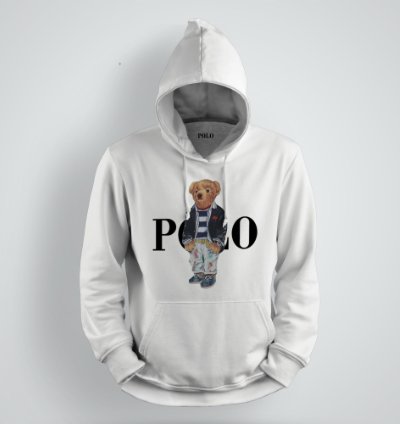 Hoodie Polo Ralph Lauren Polo Bear Fleece White
