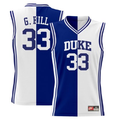 Grant Hill 33 Duke Blue Devils Split Jersey - All Stitched