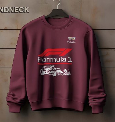 Cadillac Logo Sweatshirt Elegant Formula One Design Us Size