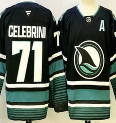 San Jose Sharks 71 Macklin Celebrini Black Authentic Jersey Stitched