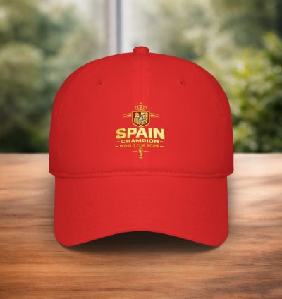 Spain World Cup 2026 Champion Hat Spain Soccer Champions Cap Football Fan Gift Red