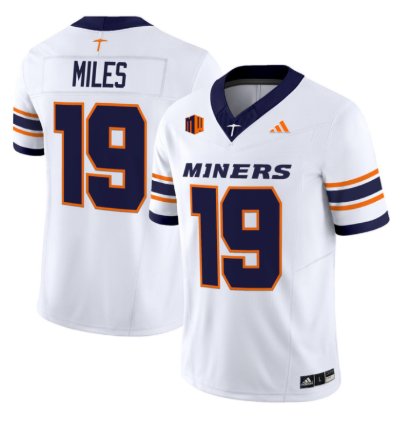 Sterling Miles Jersey 19 Utep Miners 2016 Vapor Limited Stitched White