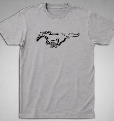 Mustang Sport Gray T-shirt Muscle Car Auto Shelby Boss Automobile Classic 70s 80s Horse