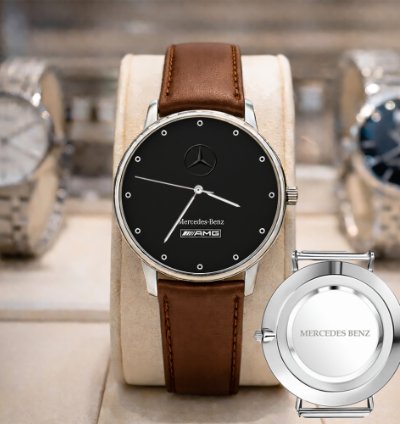 Mercedes Benz Logo Blue Series Sport Metal Watch Mb1