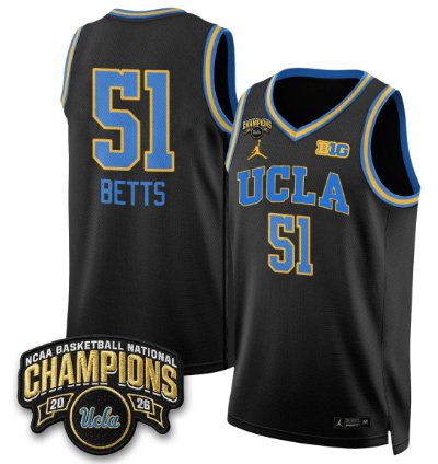 Lauren Betts Jersey 51 Ucla Basketball Champion 2026 Limited Stitched Black