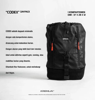Kremlin Codex - Minimalist Techwear Backpack Daypack Bag