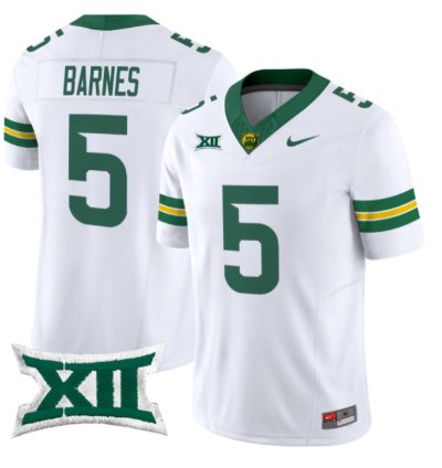 Travion Barnes Jersey 5 Baylor Bears 2026 Vapor Limited Stitched White