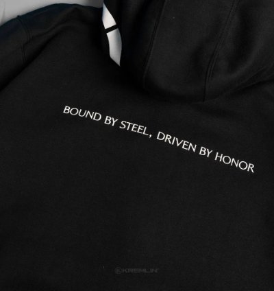 Kremlin - Racer Pullover Hoodie Embroidered Ironhorse Series Black