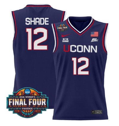 Ashlynn Shade Jersey 12 Uconn Huskies 2026 Final Four Stitched Navy