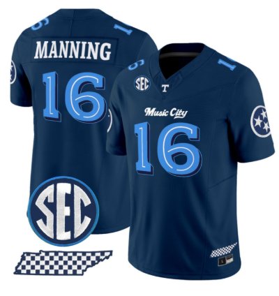 Peyton Manning Jersey 16 Tennessee Vols Music City Edition Stitched Navy