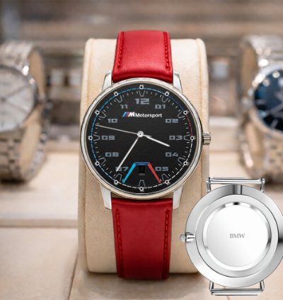 Bmw Logo Custom Analog Watch Stainless Steel Mens Bm1
