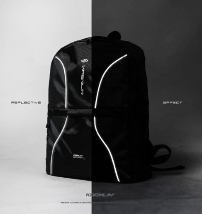 Kremlin Xeno - Reflective Black Backpack Bag 16 L
