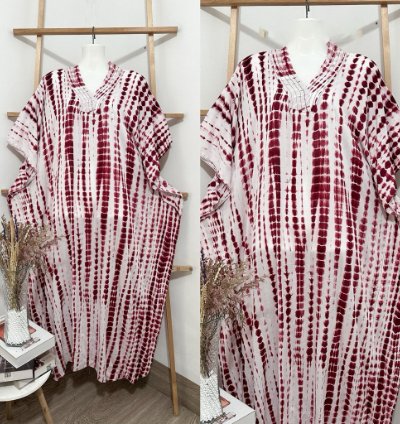 Handmade Batik Style Kaftan