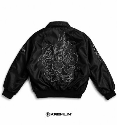 Kremlin Legendary - Bomber Jacket Boxy Black Biker