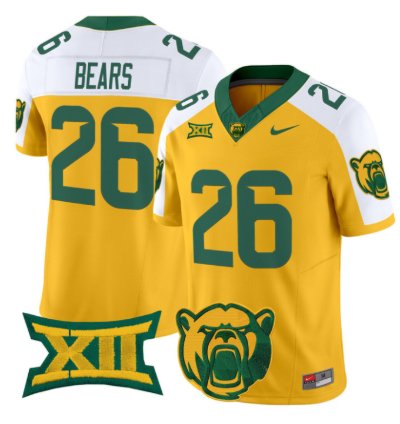 Bears Jersey 26 Baylor Bears 2026 Vapor Limited Stitched Gold Alter