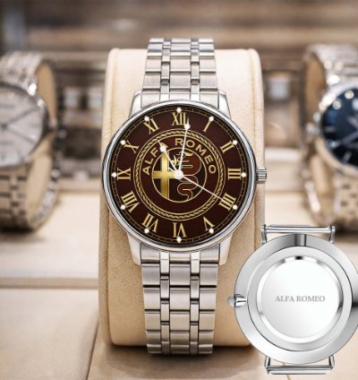 Alfa Romeo Logo Sport Metal Watch