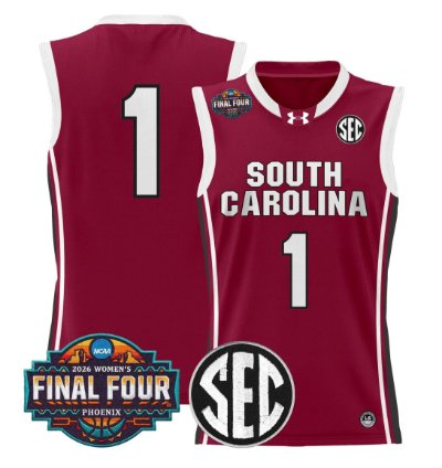 Team Jersey 1 South Carolina 2026 Final Four Basketball Stitched Garnet