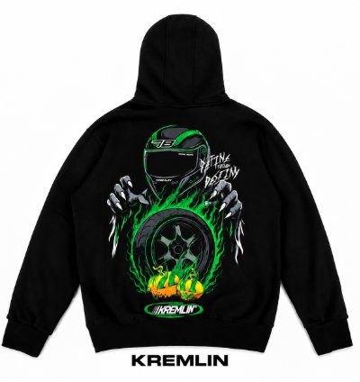 Kremlin Pumpkin - Zipper Hoodie Halloween Racing Black