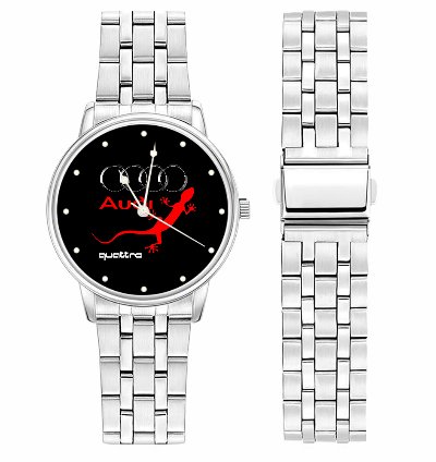 Audi Quattro Logo Sport Watch Leather Band