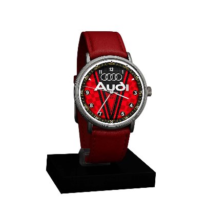 Audi Super Car Watch Inspired Automotive Sportcar Red Dial Watches