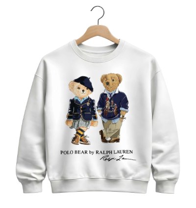 Polo Ralph Lauren Icon Bear Usa Flag Sweatshirt Maroon