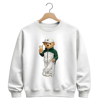 Polo Ralph Lauren Icon Bear Usa Flag Sweatshirt Grey