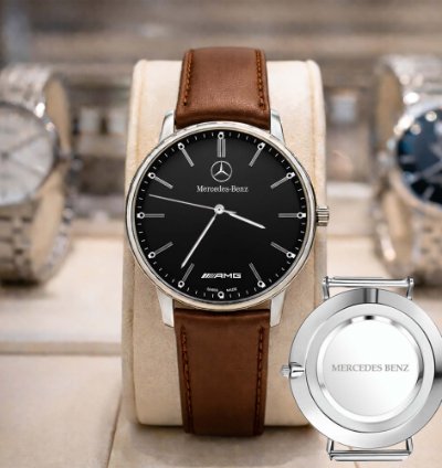 Mercedes Benz Matic Analog Watch Stainless Steel Mens - Mer2r