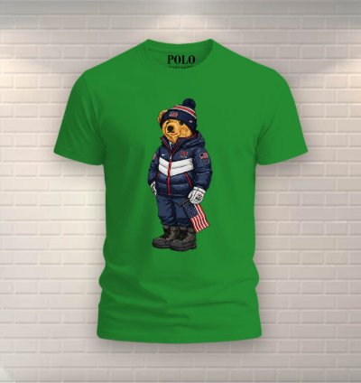Patriotic American Bear Shirt Irish Green