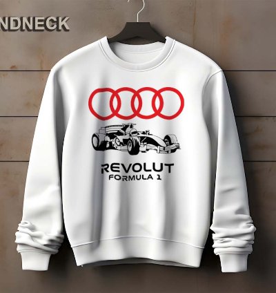 Audi F1 Car Logo Sweatshirt Elegant Design Us Size