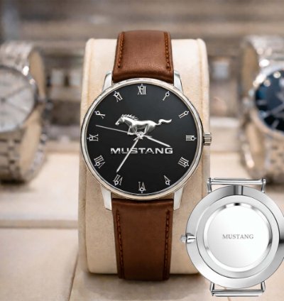 Ford Mustang American Flag Mf69 Sport Metal Watch